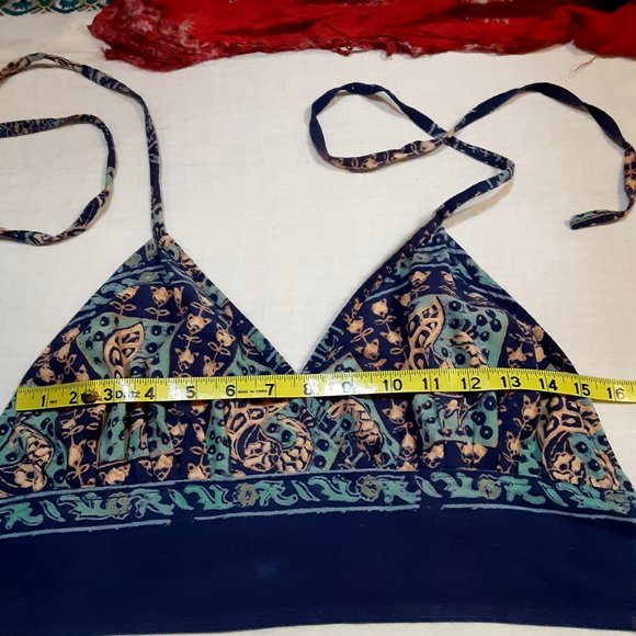 Gypsy Rose Festival Boho Hippie Halter Top - Picture 10 of 16